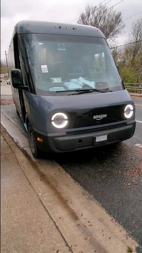 Rivian Amazon van in Austin, TX