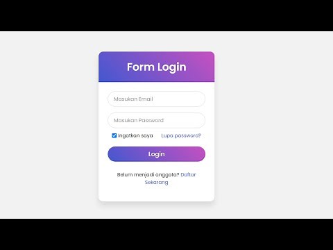 Membuat Form Login Sederhana Menggunakan HTML & CSS