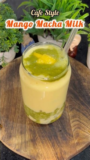 Mango Matcha Milk 🥭🍵 | Viral Summer Drink #shorts #matcha #mango #summerdrink