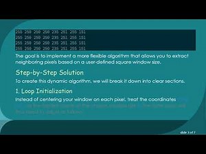 How to Create a Dynamic Algorithm for Copying Neighboring Pixel Values in a 2D Array