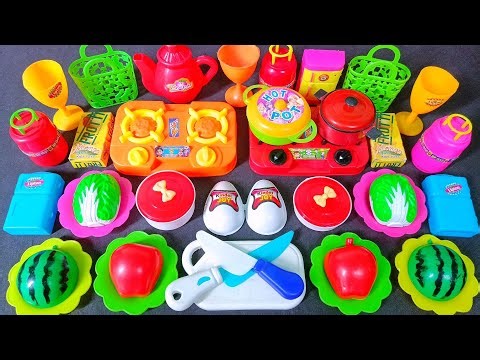 Cute Pink Kitchen Play Toy Cooking ASMR|1:20Minutes Satisfying With Unboxing Hello Kitty Kitchen