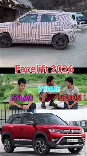 Maruti Suzuki Brezza facelift has been spied testing on the manali Highway #marutibrezza #shorts