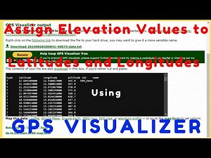 Assign Elevation Values to Latitudes and Longitude | GPS Visualizer