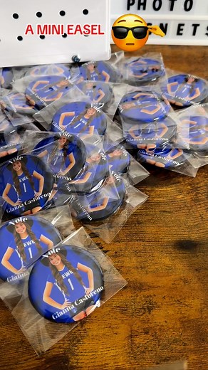 ✨ Did you know? Our custom photo buttons come with a mini easel!  Now you can proudly display your buttons on a desk, shelf, or table instead of hiding them away in a drawer. ️ Perfect for keepsakes, gifts, and memories you’ll actually show off! #CustomButtons #PhotoButtons #DisplayYourMemories #HandmadeWithLove #KeepsakeIdeas #UniqueGifts #CraftShowFinds #SupportSmallBusiness #ViralFinds #TrendingNow #monicasphotomagnets | Monicas Photo Magnets | Facebook