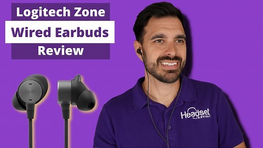 Logitech Zone Wired Earbuds Review   Mic Test VIDEO
