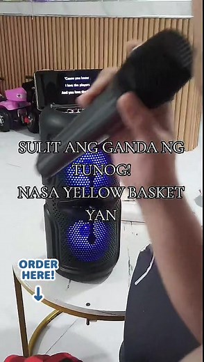 Portable speaker with free microphone