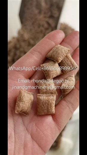 Milk pillows coco pops fills colacao pillows machine cocoa pillows cereal pillows production line