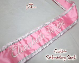 Personalized Embroidery Lace Sash Custom Lace Sash Lace Sash Customize Sash Bridesmaid Sash Custom Bridal Lace Sash Custom Border Sash - Etsy