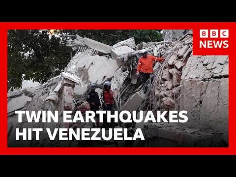 Powerful back-to-back earthquakes strike Venezuela | BBC News