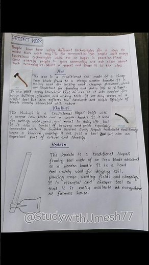 Class 12 English Unit 4 Project #class12 #english #projectwork #localtradition