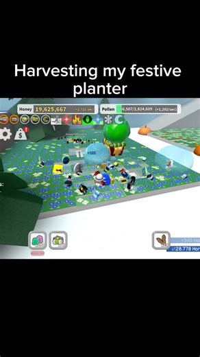 How to Harvest Festive Planter in Bee Swarm Simulator