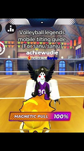 A guide to tilting on mobile sanu/sanju (Volleyball legends) || hopefully it’s not too complicated #roblox #vbl #mobile #volleyballlegends #sanu