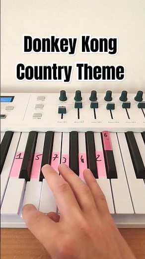 Donkey Kong Country Theme - Piano Easy Tutorial For beginners #shorts #youtubeshorts #tutorial