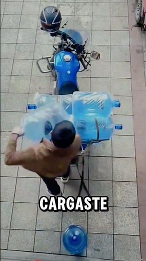 Can you imagine carrying 11 jugs on a single motorcycle?