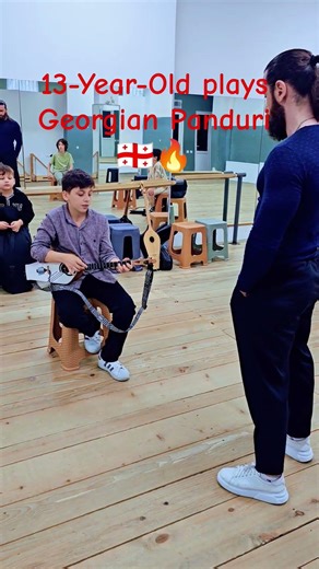 13-year-old Datuna plays Georgian Panduri 🇬🇪🔥#shorts #panduri #georgianmusic #datuna