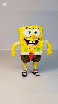 SpongeBob in clay with big smiles and fun! 💛 #SpongeBob #Clay #StopMotion #SebaCrea