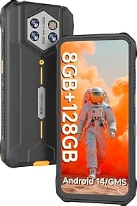 P1 Rugged Phone Unlocked, 5800mAh Android 14 Smartphone, 8GB+128GB, Octa-core CPU Mobile Phone, 32MP+48MP Quad Cameras, IP68 Waterproof Cell Phones, 6.56" TFT Tough Screen w/Dual SIM, OTG