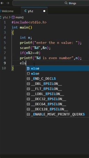 Simple C program even or odd numbers 📟 #programming #simpleprogram #cprogramming #pythonprogramming
