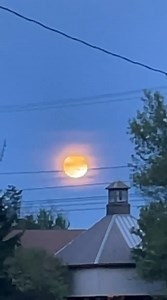 No, that's not the sun. It's the moon over Medina, Ohio Sunday night. Thank you to FOX 8 viewer Mimie Johnson for sending in this video. What a stunning view of the eclipse. | Fox 8 News