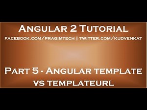 Angular template vs templateurl