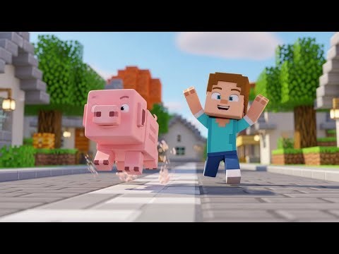 Minecraft Tiny Pig Ran from the Zombie | Kids Songs & Nursery Rhymes