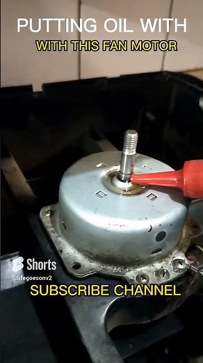 WORKING TO PUT OIL WITH FAN MOTOR