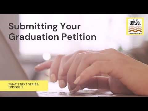 Rio Hondo College Graduation Petition Video Tutorial