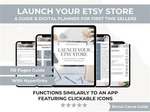 Etsy Store Planner & Ebook: Step-by-step Business Guide (PDF Download) - Etsy
