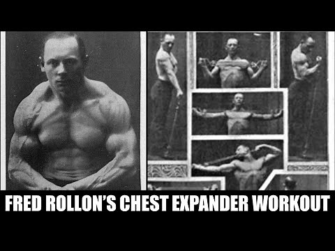 Fred Rollon's Chest Expander Workout For Ripped Muscularity! How He Got So Massive!
