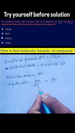 What is the molecular formula of compound ? Some basic concept of chemistry chapter class 11.