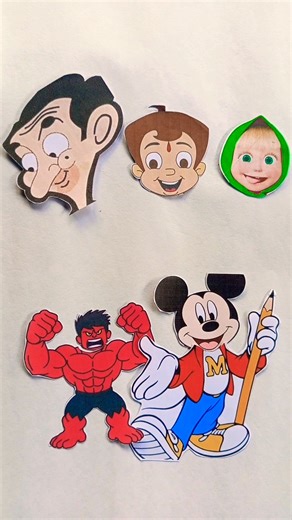 Red ♥️ hulk mickey face add 🤣🤣 #masha #hulk #mickeymouse #ytshorts