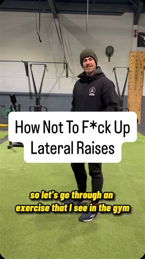 This is why your lateral raises wreck your shoulders. Too heavy. Wrong path. Zero control. Lean slightly forward. Lead with the back of the hands. Lift slightly forward, not straight out to the side. Pause. Control it down. If it pinches, the setup is wrong or the weight is too heavy. Save this. Use it next time you train shoulders. #shouldertraining #gymform #strengthtraining | Fitterfoodlover health, fitness and nutrition