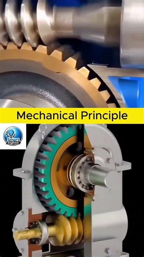 Mechanical Principle Explained | Worm Gear Mechanism Working Animation