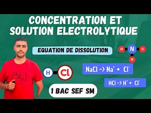 Concentration and Electrolytic Solution 1BAC SM – Dissolution Equation + Solved Exercises