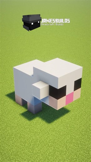 How to build a Cute Sheep Statue in Minecraft
