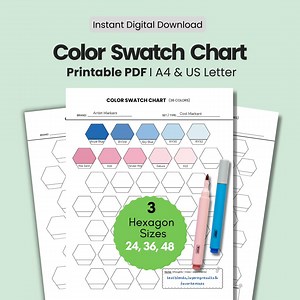 Printable Color Swatch Chart – Marker Swatch Template (PDF, 3 Sizes) - Etsy Australia