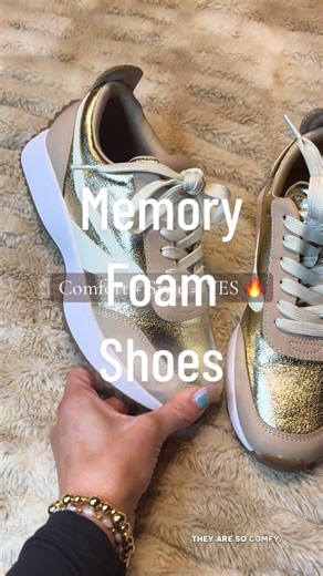 These memory foam fashion sneakers feel like walking on clouds ☁️✨ Lightweight, non-slip, and perfect for everyday outfits #womenssneakers #comfortshoes #memoryfoam #everydaystyle #sneakerstyle