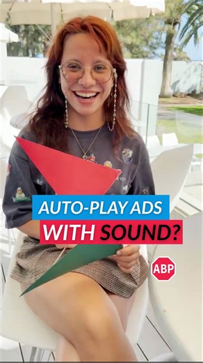 Your ears didn’t sign up for this 😳 Auto-play ads with sound are a major red flag 🚩 Block intrusive ads and trackers with #ABP. #Adblock #BlockAds #OnlinePrivacy #DigitalSafety #CleanInternet | Adblock Plus
