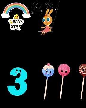 Numbers 123 - Dancing numbers - Happy Star Dancing #shorts