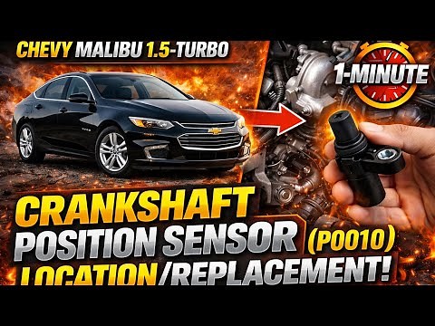 Chevy Malibu 1.5-turbo Crankshaft Position Sensor (P0010) location/replacement