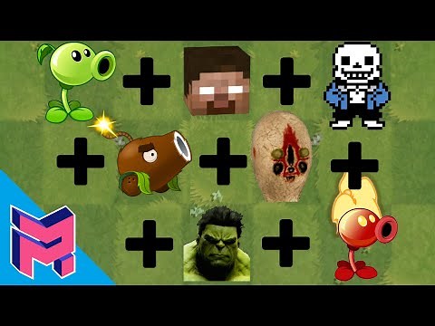 Plants vs Zombies Fusion Hack Animation ( Pea + Herobrine + Sans + Coconut + SCP + Hulk + FirePea )