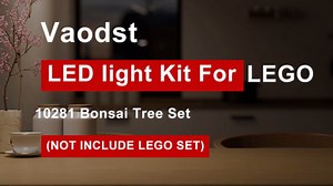 Vaodest LED Light for Lego Bonsai Cherry Blossom Tree 10281 Model,Design and Configuration Compatible with Model 10281 (LED Light Only, Not Building Block Kit) (Pink)