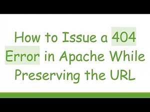 How to Issue a 404 Error in Apache While Preserving the URL