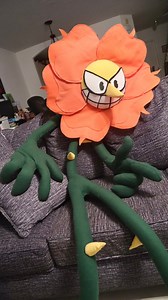 Cuphead Cagney Carnation Plush Statue - 7 Foot Handmade Cartoon Figure (PRE-ORDER) - Etsy