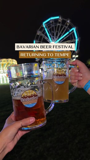 Four Peaks Oktoberfest is returning to Tempe, Arizona in just a few weeks from October 9–11, 2026. 🇩🇪 This is one of Tempe’s favorite fall traditions where Tempe Beach Park completely transforms into a Bavarian beer festival for three full days of German food, beers, live music across multiple stages, carnival rides, fair treats, and plenty of Oktoberfest traditions. The fan favorites are back too including the wiener dog races, stein holding competitions, the brat eating contest and the annua