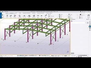 Tekla Structures/Steel Shed Modeling with Overhead Crane