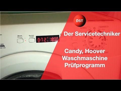 Candy, Hoover Waschmaschine Prüfprogramm