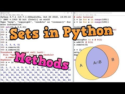 Python Sets Tutorial #2 - Methods