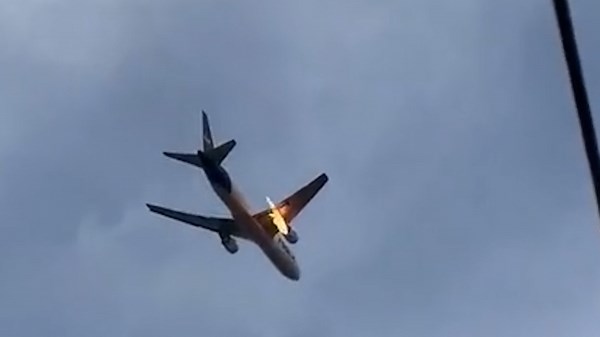 Engine of FedEx plane catches fire mid-air