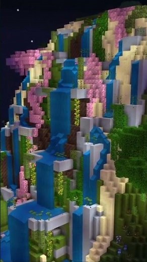 Minecraft Waterfall Garden So Big It’s UNREAL!